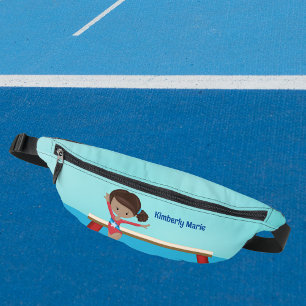African American Gymnastics Girl Cute Custom Bum Bags