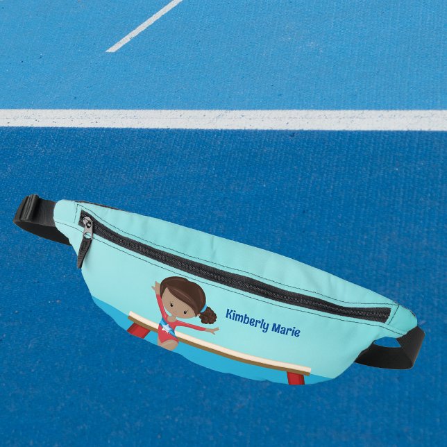 African American Gymnastics Girl Cute Custom Bum Bags (Creator Uploaded)