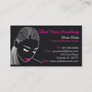 African American Hair Braider Salon Business Card