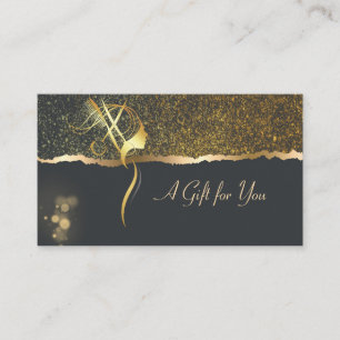 African American Hairdresser Confetti Border Black Discount Card