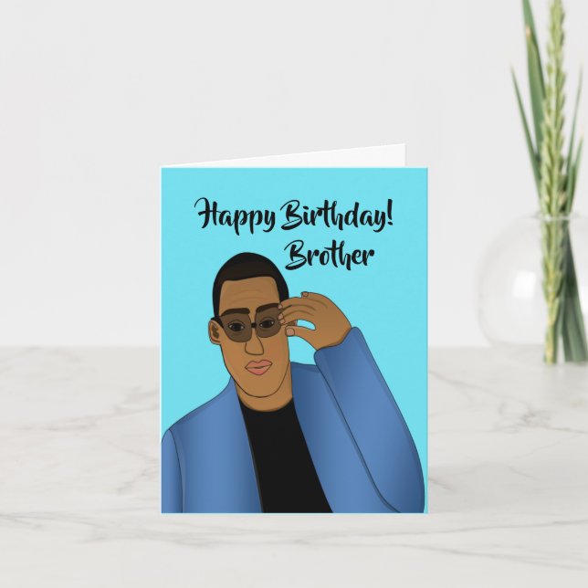 African American Handsome & Gifted Brother  Card (Front)