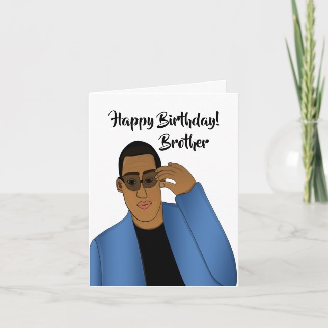 African American Handsome & Gifted Brother  Card (Front)