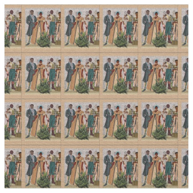 African American Heritage  Fabric (Close Up)