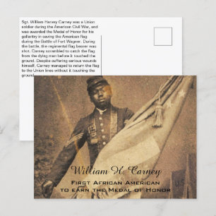 African American History William Carney Postcard