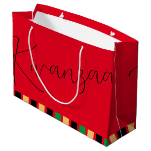 African American Holiday Large Gift Bag