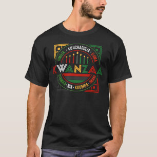 African American Holiday or Kwanzaa Kinara or Kwan T-Shirt
