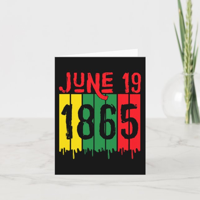 African American June 19 1865 Juneteenth  Card (Front)