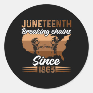 African American Juneteenth 1865 Black History Mon Classic Round Sticker