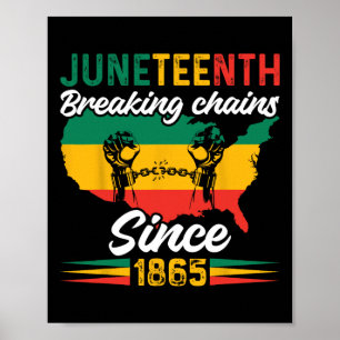 African American Juneteenth 1865 Black History Mon Poster