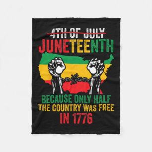 African American Juneteenth Black History Month 2 Fleece Blanket
