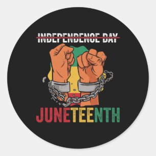 African American Juneteenth Black History Month  Classic Round Sticker