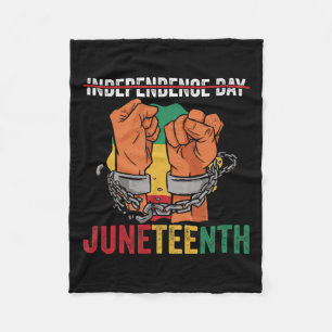 African American Juneteenth Black History Month Fleece Blanket