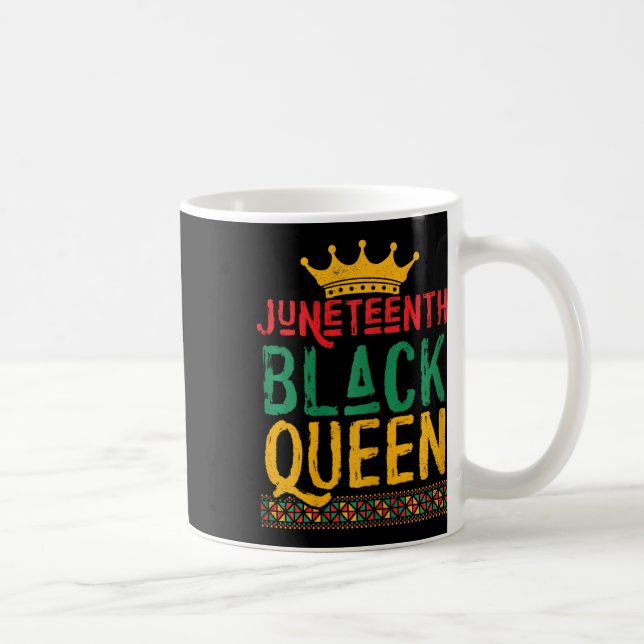 African American Juneteenth Black Queen Black Hist Coffee Mug (Right)