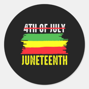 African American Juneteenth Is My Independence Day Classic Round Sticker