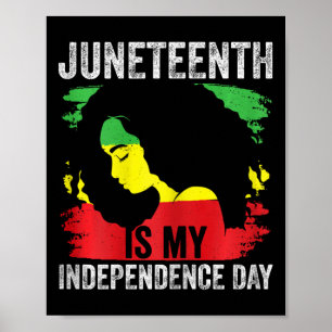 African American Juneteenth Is My Independence Day Poster