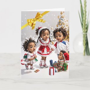 African American Kids Christmas card