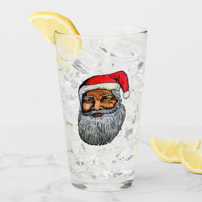 AFRICAN AMERICAN KRIS KRINGLE  GLASS (Front Ice)