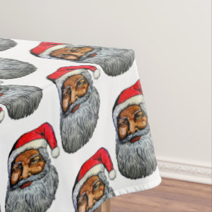 AFRICAN AMERICAN KRIS KRINGLE TABLECLOTH