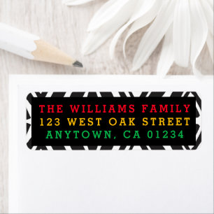 African American Kwanzaa Pattern Return Address