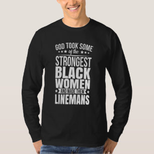 African American Linemans Present God Took Some Bl T-Shirt