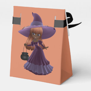 African American Little Witch Halloween Treat Favour Box