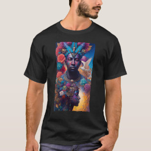 African American Man and Woman Mystical Fantasy AI T-Shirt