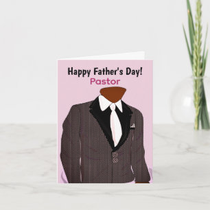 African American Man in Suit Pastor's Father's Day Card
