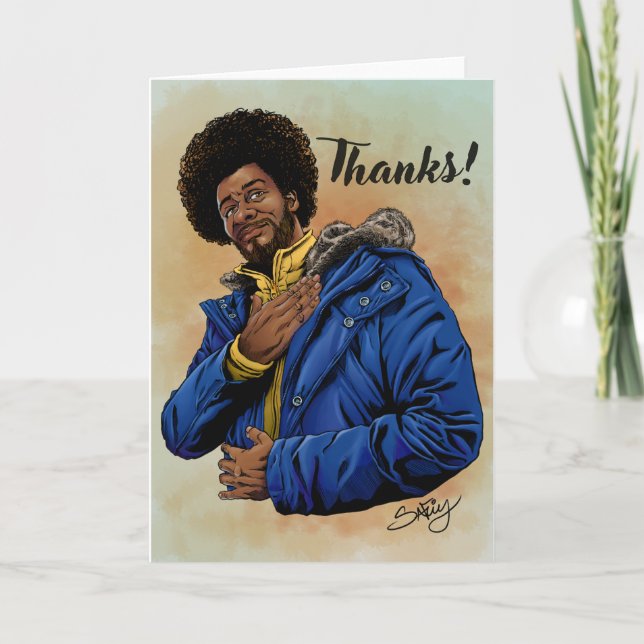 African American man Thank You card (Front)