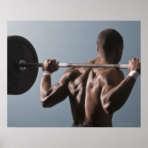 African American man working out the gym 2 Poster