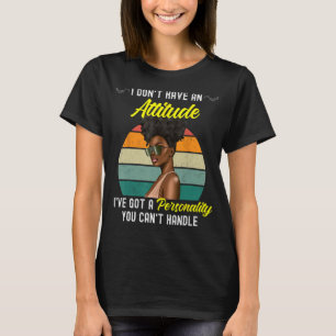 African American Melanin Queen Black Afro Girl Mag T-Shirt