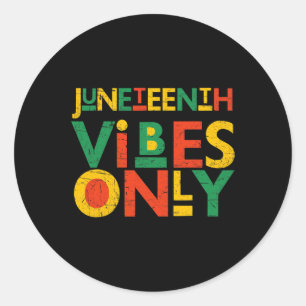 African American Men Juneteenth Black Women  Classic Round Sticker