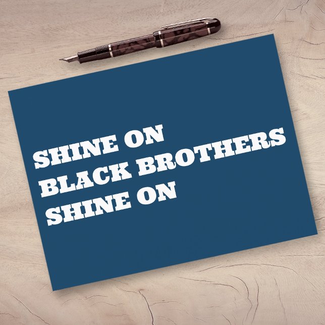 African American Men Motivational Postcard (shine on black brothers postcard)
