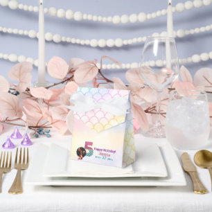 African American Mermaid 5Th Birthday Favour Box