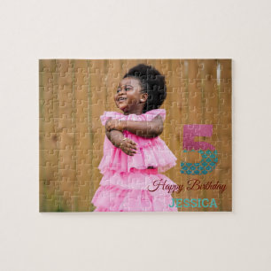African American Mermaid 5Th Birthday Jigsaw Puzzle