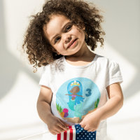 African American Mermaid Cute Custom Birthday Girl