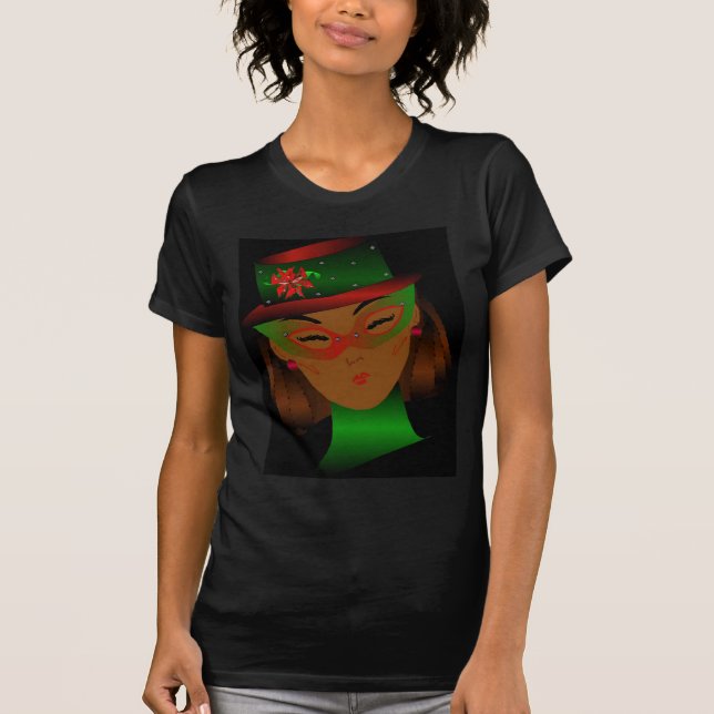 African American "Merry Xmas Diva" I T-Shirt (Front)