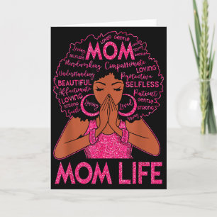 African American Mom Life Black Woman Happy Mother Card