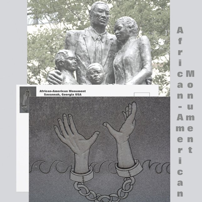African-American Monument Savannah GA Travel Postcard (Creator Uploaded)