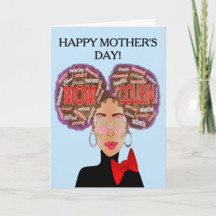 African American Mother's Day Cousin Card
