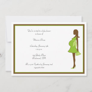African American Mum Baby Shower Invitation