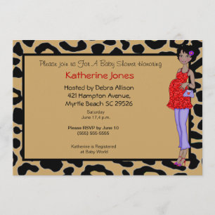 African American Mum Baby Shower Invitation