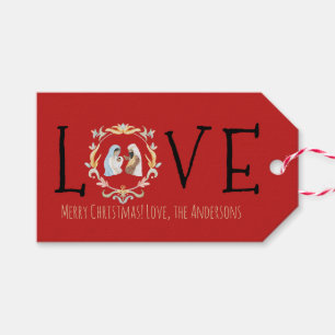 African American Nativity Christmas Card Gift Tags