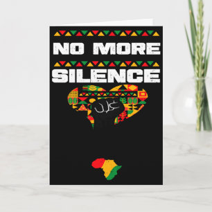 African American No More Silence Black History Mo Card