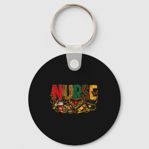 African american nurse black history month and key ring