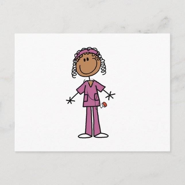 African American Nurse Postcard (Front)