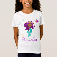 African American Personalised Mermaid Cute