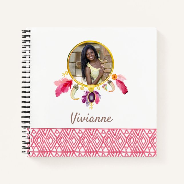 African American Personalised Spiral Notebook (Front)