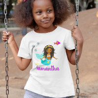African American Personalized Mermaid Cute