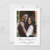 African American Photo Wedding Thank You