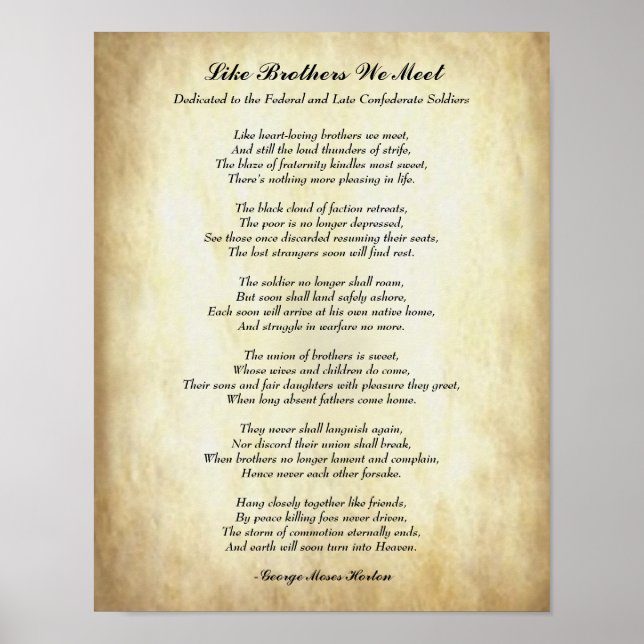 African American Poetry Like Brothers We Meet Poster (Front)